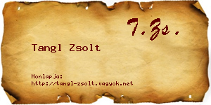 Tangl Zsolt névjegykártya